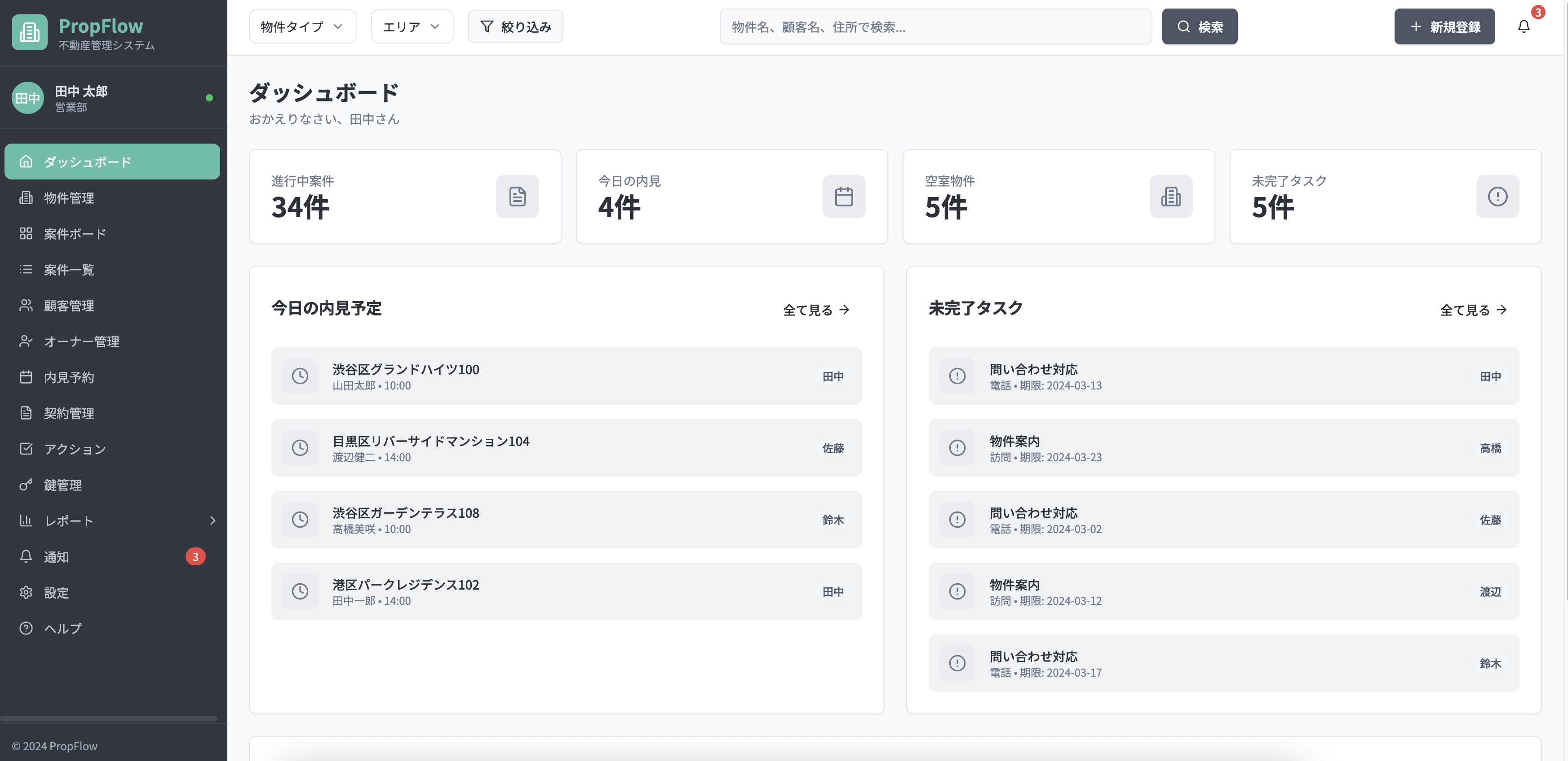 不動産管理システム